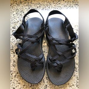 Womens Black Chaco Classic Black Double Strap Sandal Size 9